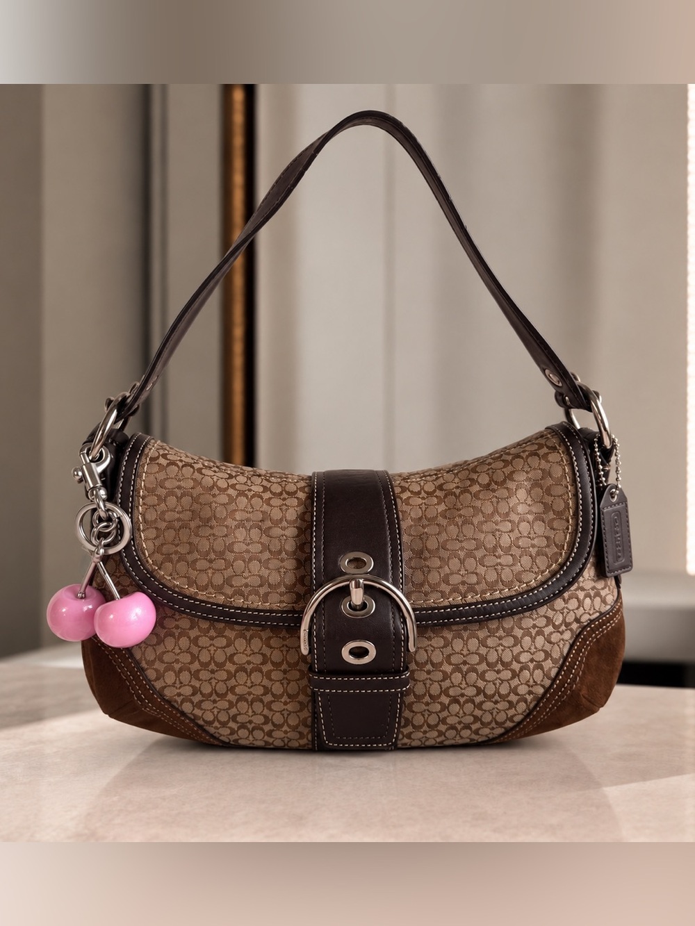 🤎Vintage Coach Brown Soho Signature Flap Bag style 🤎
